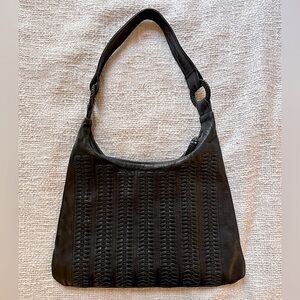 Lilla Lane Black Leather Shoulder Bag Vintage